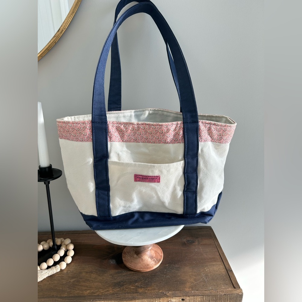 VINEYARD VINES Canvas tote bag with margarita design
